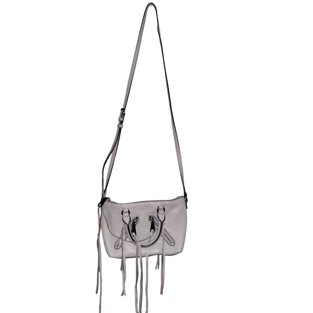 Rebecca Minkoff Mini MAC Leather Crossbody Fringe Bag zip closure western chic - Picture 2 of 9